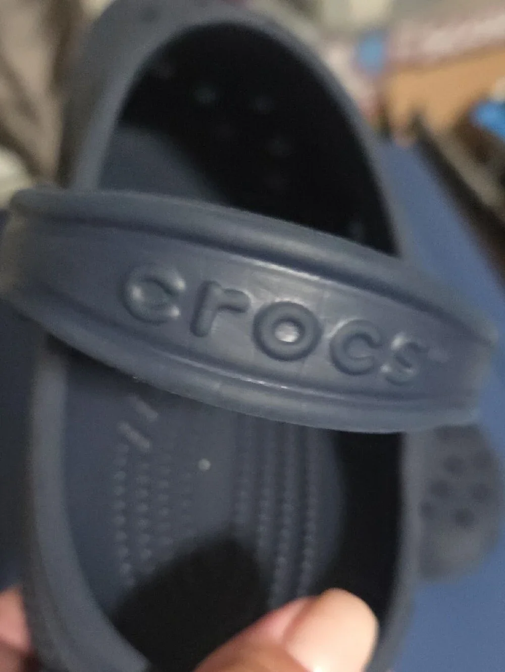 CROCS Kids Navy Blue Classic Clog  Boys 7Y